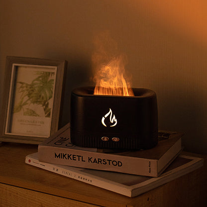 Difusor Aromático Portátil con Efecto Llama y Humidificador